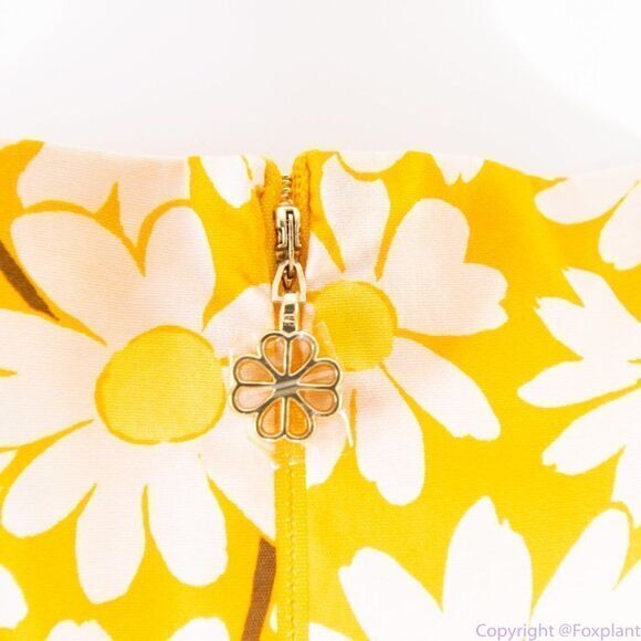 NWT kate spade Kate Daisy Vineyard Midi Cotton Dress, Yellow - Picture 11 of 16